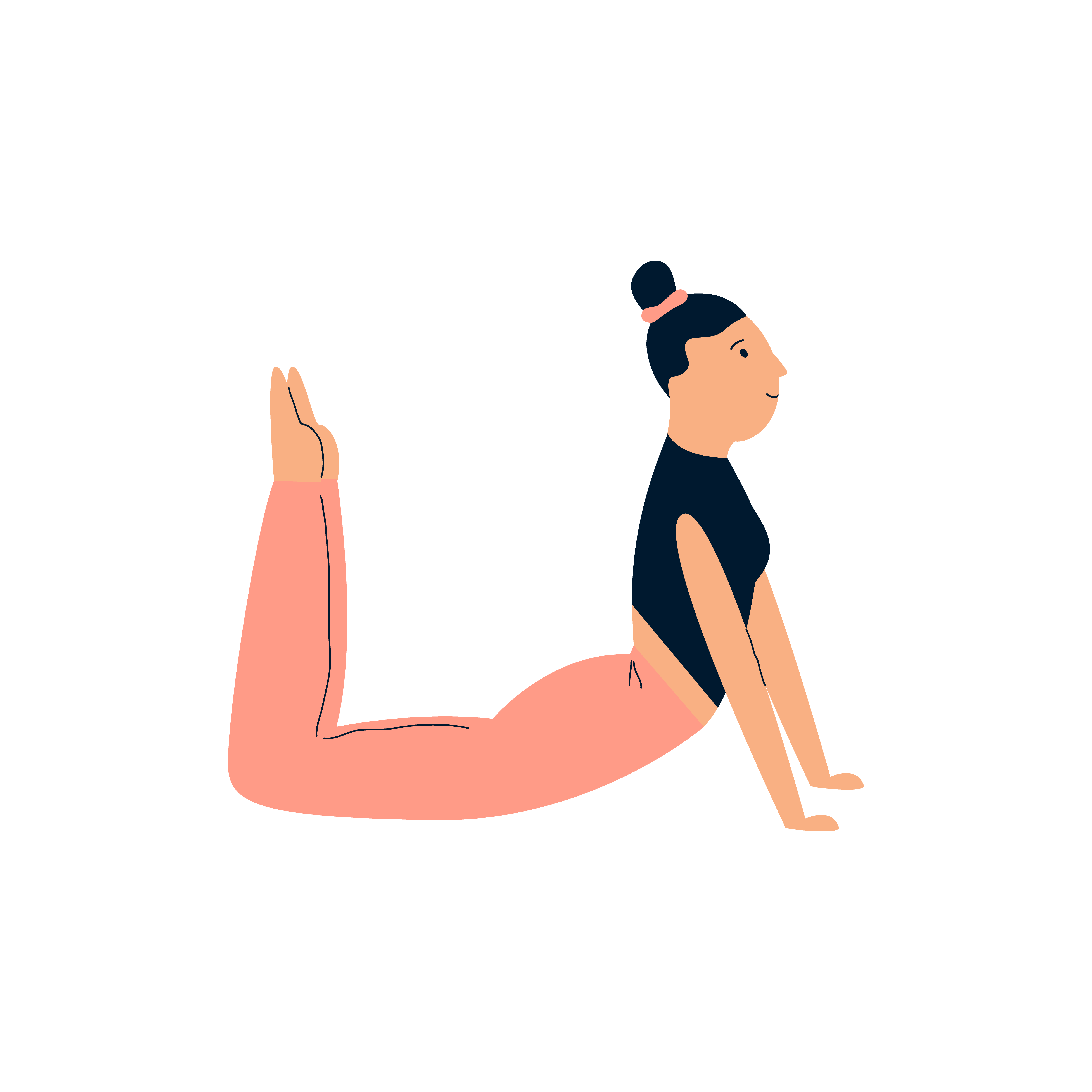 downward facing dog sketch Frau