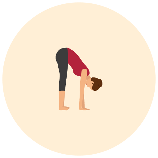 Yoga Sonnengruß Pose 4 Frau Flat Icon