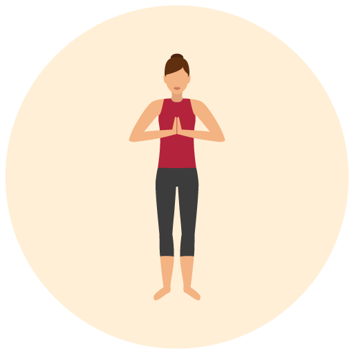Yoga Pose Frau Flat Icon
