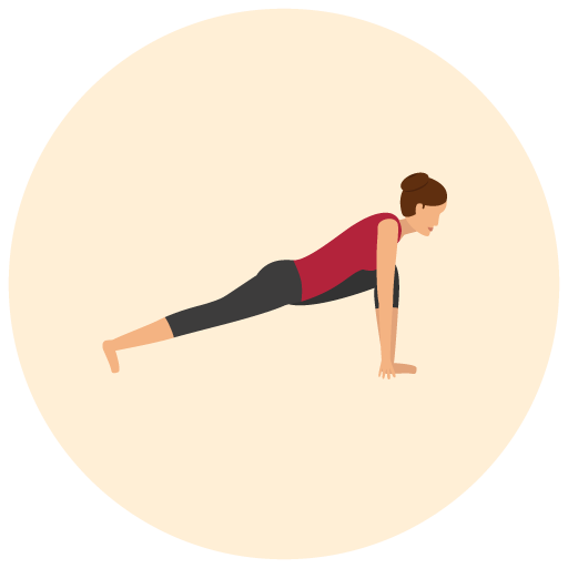 Yoga Sonnengruß Pose 5 Frau Flat Icon