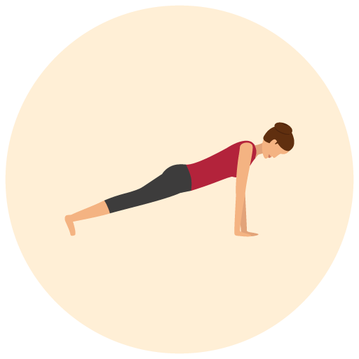 Plank Pose Yoga Icon